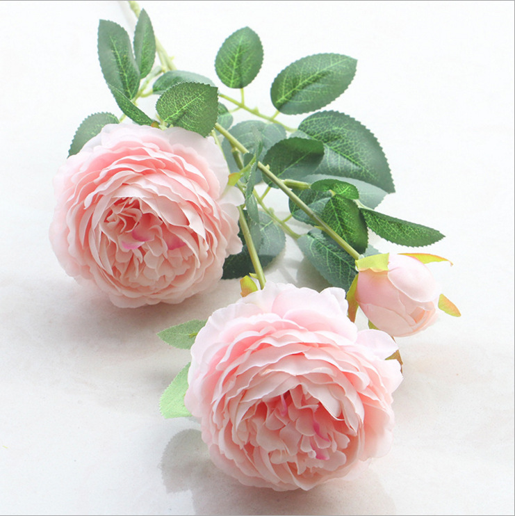 Factory Wholesale European-Style 3-Head Ranunculus Asiaticus Artificial Flower Home Wedding Celebration Decoration Fake Flower 3-Head Ranunculus Asiaticus