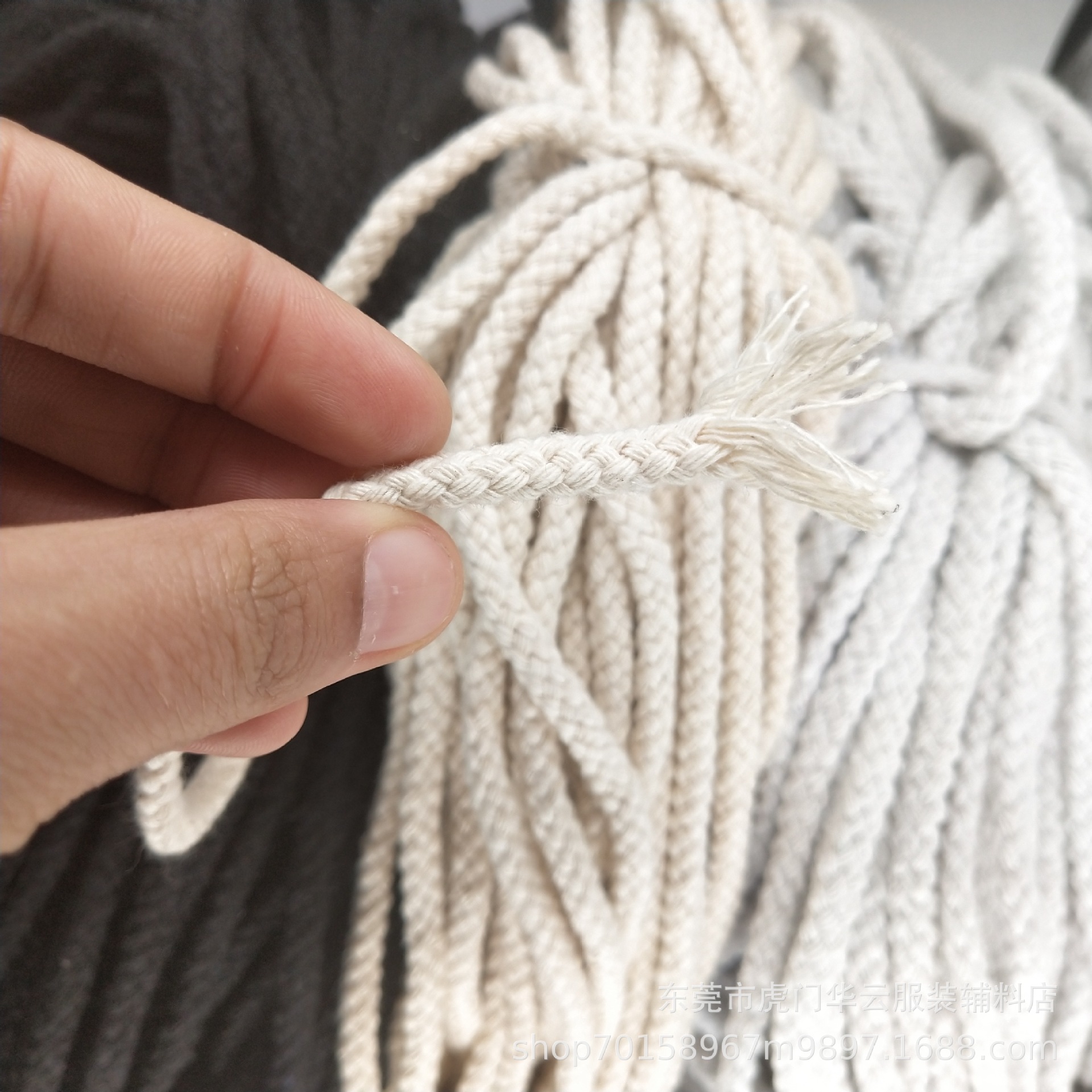 8股棉绳 束口袋八股抽拉绳 黑白空心裤腰4568mm编织玩具服装辅料