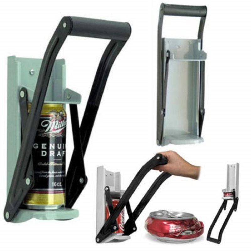 Bottle Crusher Aluminum Can Compactor Wall-Mounted Cans Compressed Can Openers 16 Oz Can Pressing Machine