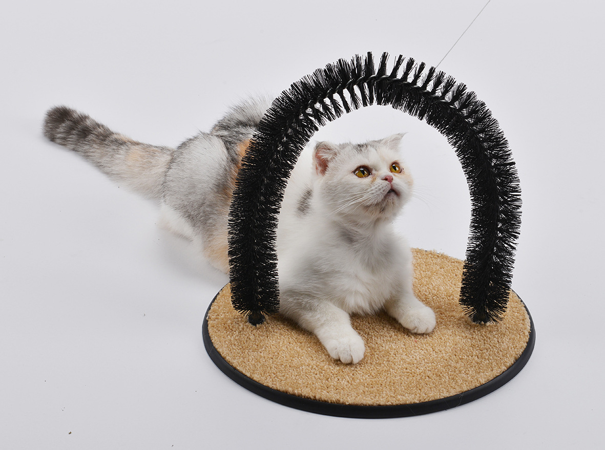 猫猫梳毛工具刷毛玩具 宠物玩具 猫玩具 猫抓盘板 tv外贸产品