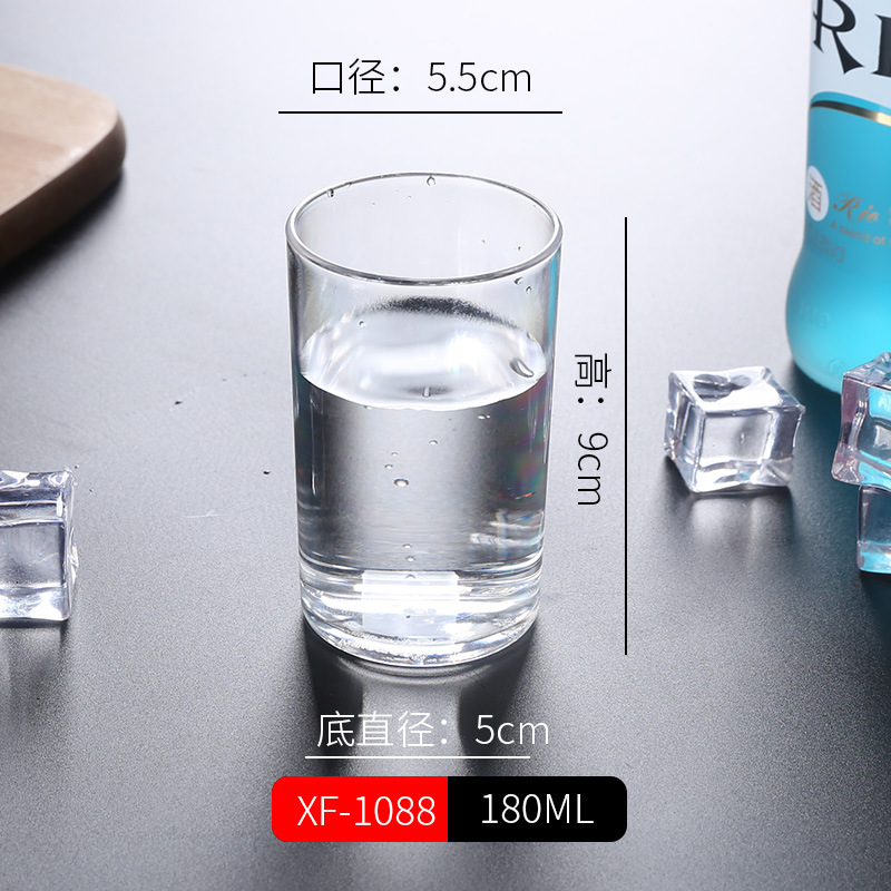 PC Acrylic Beer Steins Octagonal Tea Cup Beer Juice Plastic Water Cup Transparent Wholesale Thickened Drop-Resistant