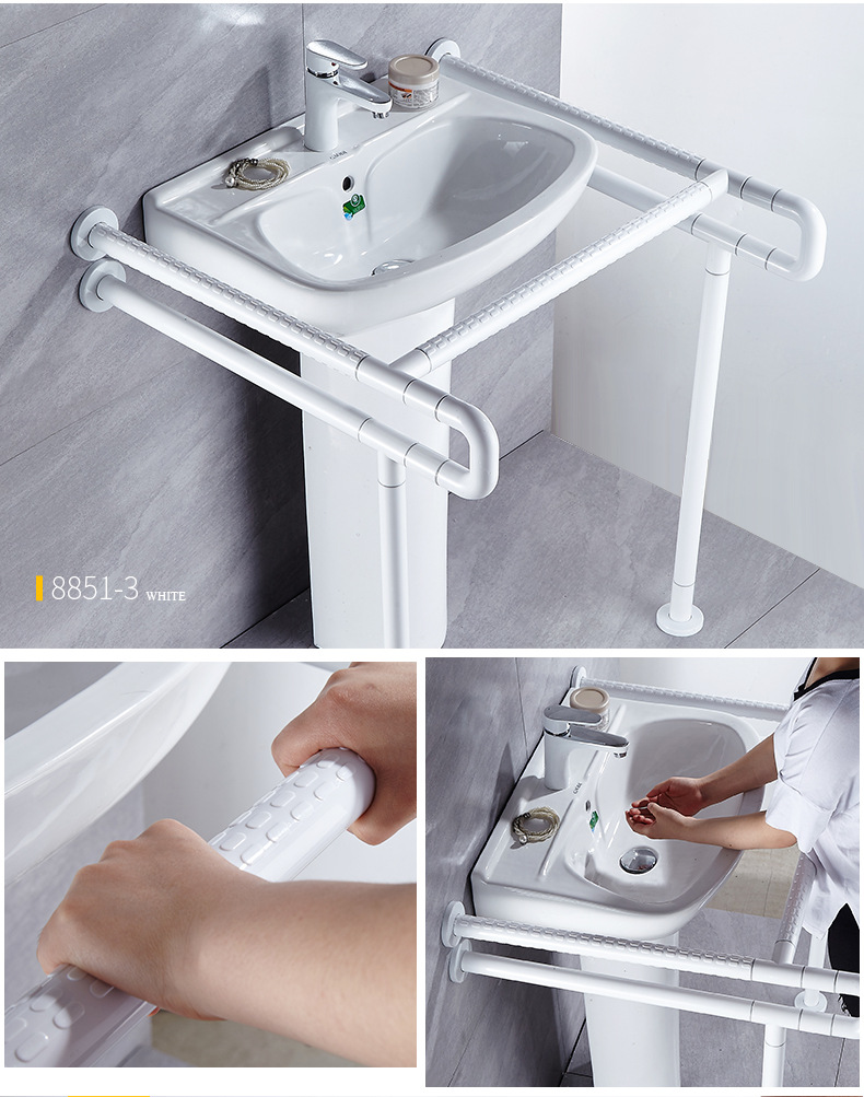 残疾人无障碍立柱盆扶手老人公厕洗脸残卫面盆洗手柱安全把手栏杆