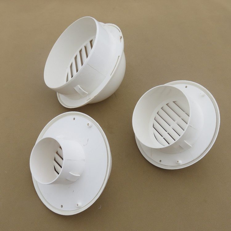 pvc通风帽外墙排风帽排气口75透气防风160防鸟罩110油烟机排气罩