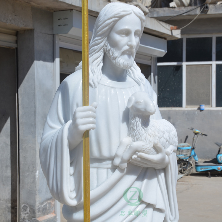 汉白玉圣耶稣石雕教堂圣像专业教堂雕塑厂家可定制任意尺寸材质