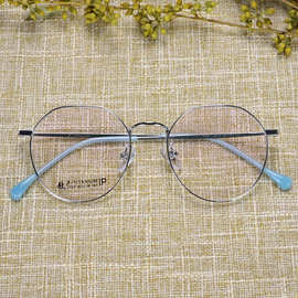 不规则半圆形眼镜复古时尚半钛眼镜框近视镜7767