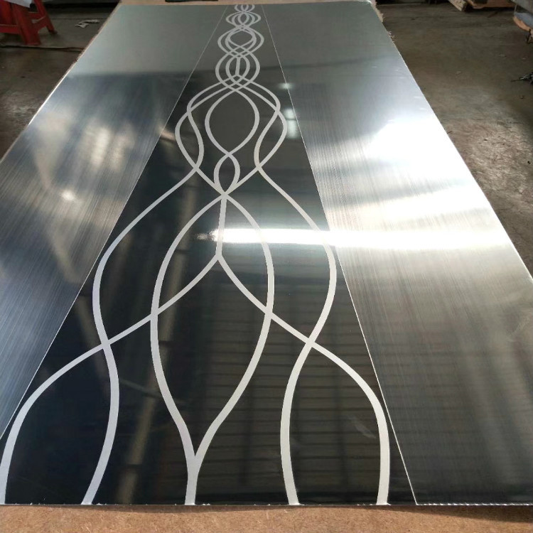 304 201不锈钢彩色镜面板定制加工 彩色电梯蚀刻板 工程装饰板
