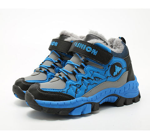 儿童棉鞋男童运动鞋保暖加绒秋冬季户外登山鞋男孩雪地靴二棉鞋子
