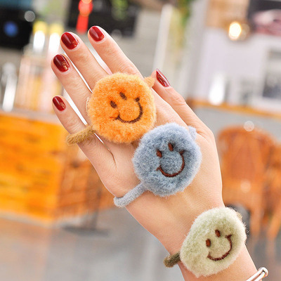 可爱发圈_超可爱东大门笑脸毛发圈秋冬发绳头绳 - 阿里巴巴