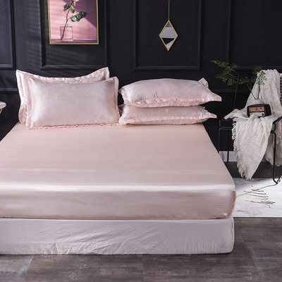 夏天床垫套冰丝床笠单件纯色双人1.8m防滑女凉薄棕垫保护罩1.5米2