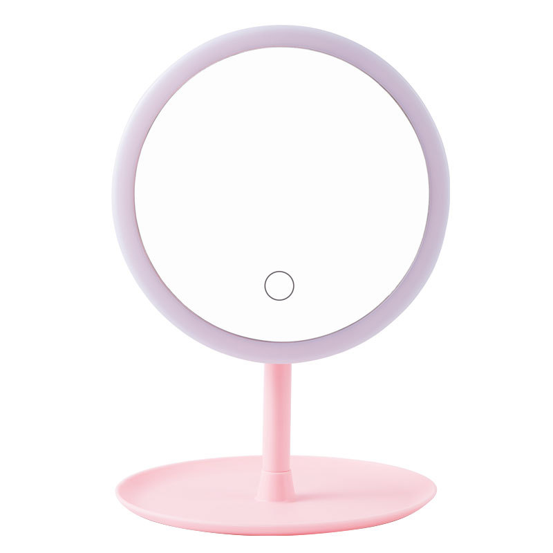 Led Make-up Mirror Wholesale Smart Dressing Mirror Desktop Desktop Mirror Students with Lights Fill Light Mirror Beauty Room