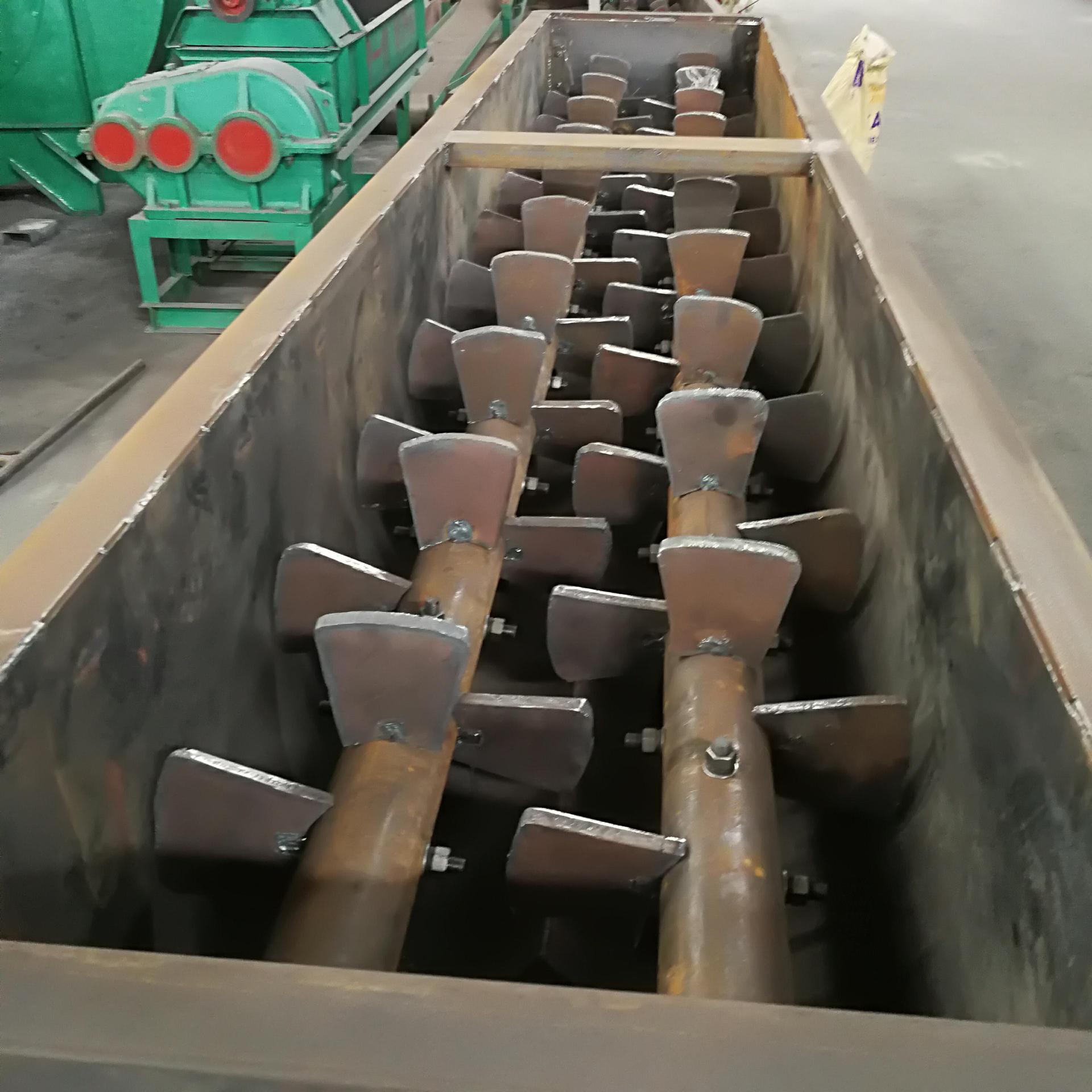 大型卧式双轴粉尘加湿搅拌机 全封闭煤泥砂浆搅拌机