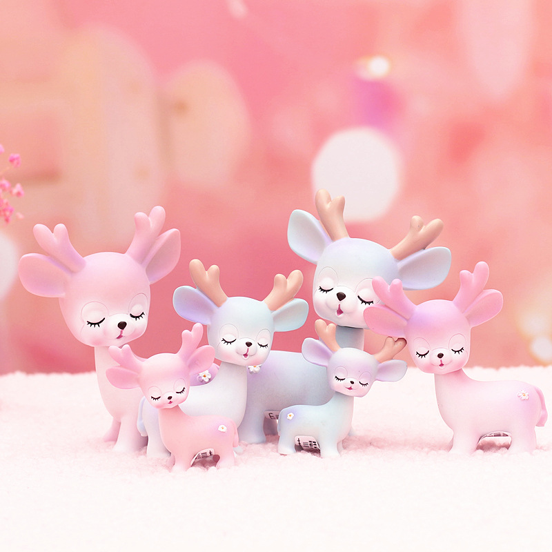 一鹿有你汽车摆件车载小车内装饰品可爱创意个性漂亮女中控台摆饰