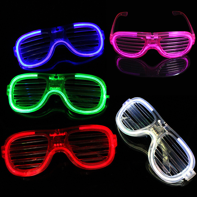 Blinds Led Glasses Luminous Glasses Prom Glasses Fluorescent Luminescent Glass Wholesale Funny Trick