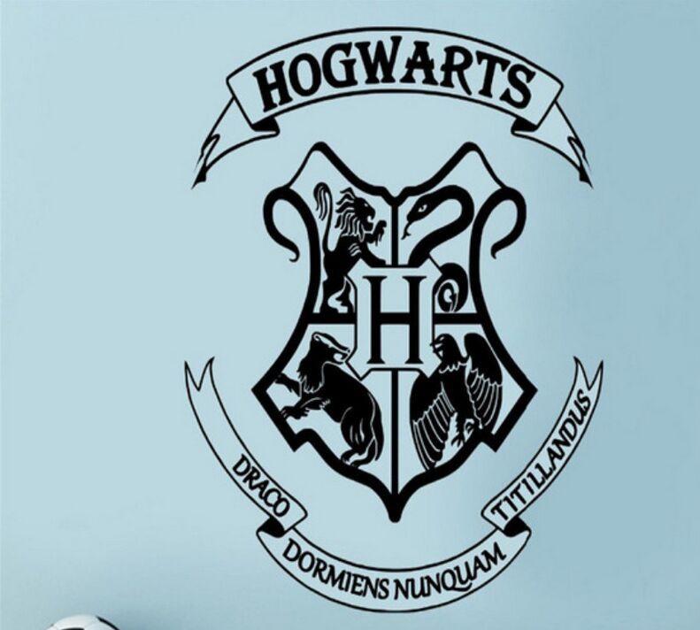 hogwarts霍格沃兹魔法学院logo创意精雕乙烯基儿童卧室贴纸