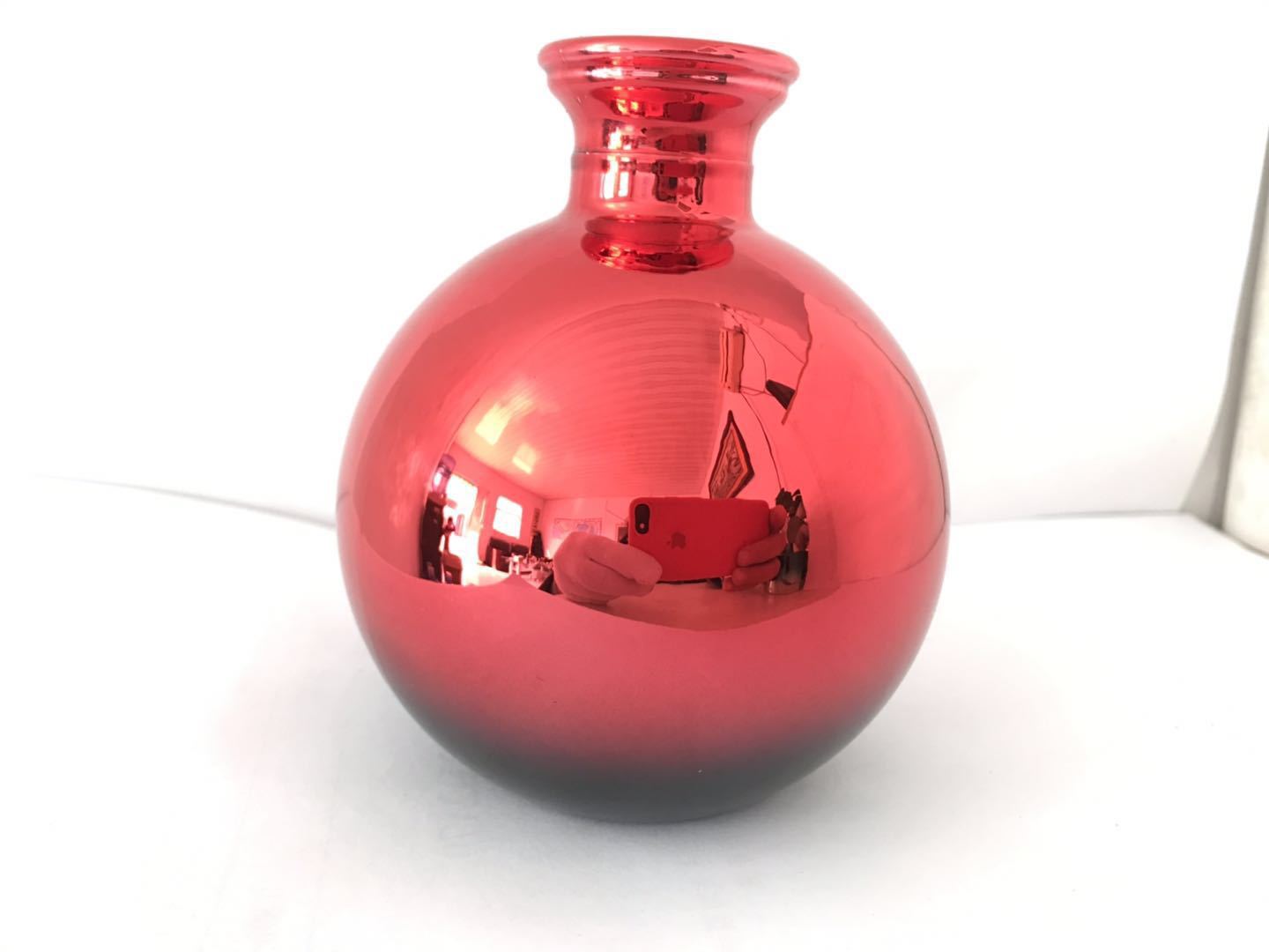 化妆品瓶电镀玻璃瓶身电镀加工渐变色玻璃烫金印字uv真空镀膜