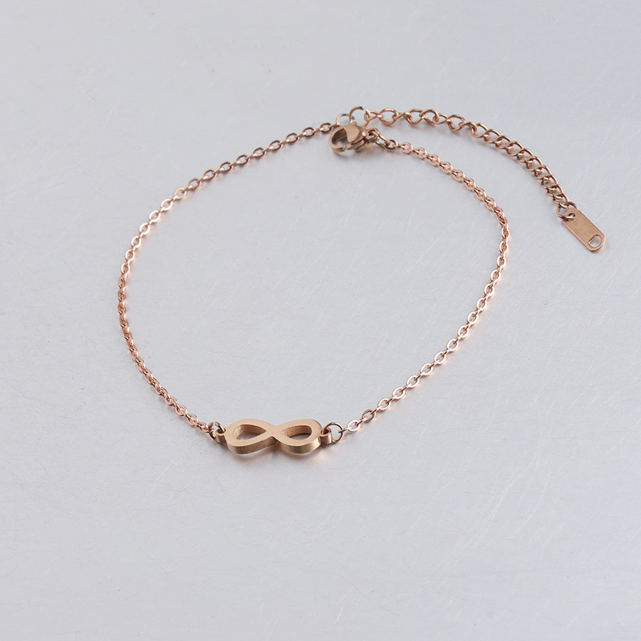 镜面不锈钢 infinite 无限大无限永恒手链 数字8手链 17 6cm