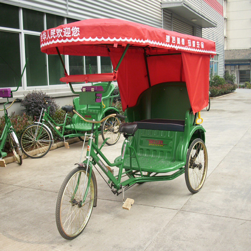 厂家直销供应三轮车人力黄包车 人力客运三轮车 abs斗黄包车