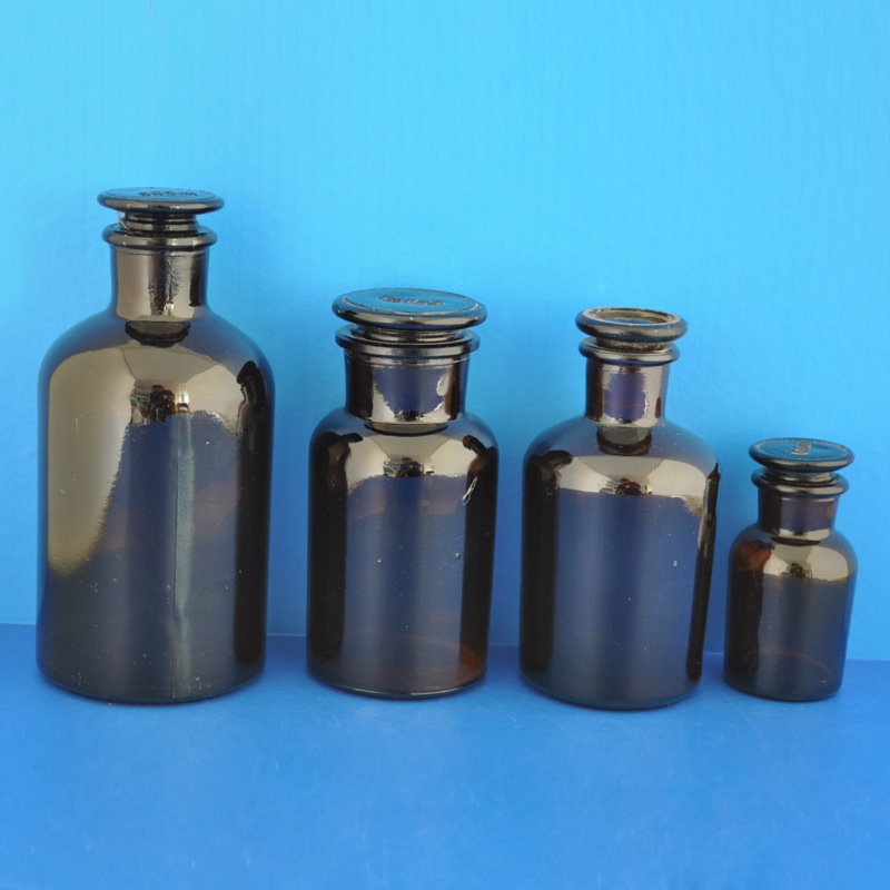 磨口瓶棕色2500/5000ml玻璃广口瓶 大小口磨砂避光密封
