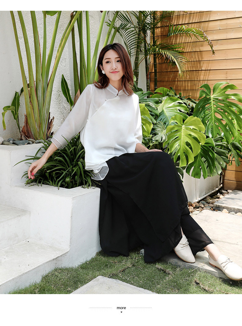 新款春夏复古禅意旗袍汉服女茶服中国风女装休闲瑜伽服套装唐装