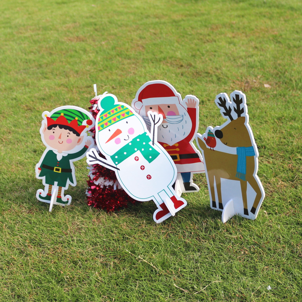 创意圣诞节广告板异形切割双面定制工厂高清广告写真5mm厚kt板