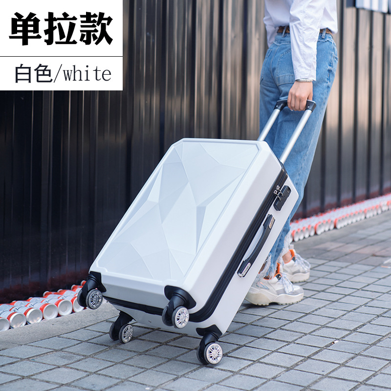 [New] Diamond Cut Pattern Luggage Glossy Trolley Case Men and Women Password Suitcase Factory Direct Sales One Piece Dropshipping