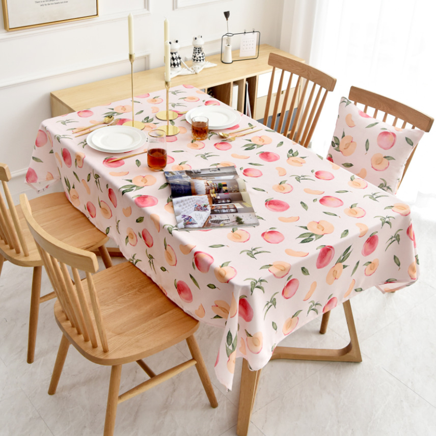 Nordic Instagram Style Simple Modern Tablecloth Fabric Cotton and Linen Fresh Fruit Waterproof Coffee Table Table Cloth