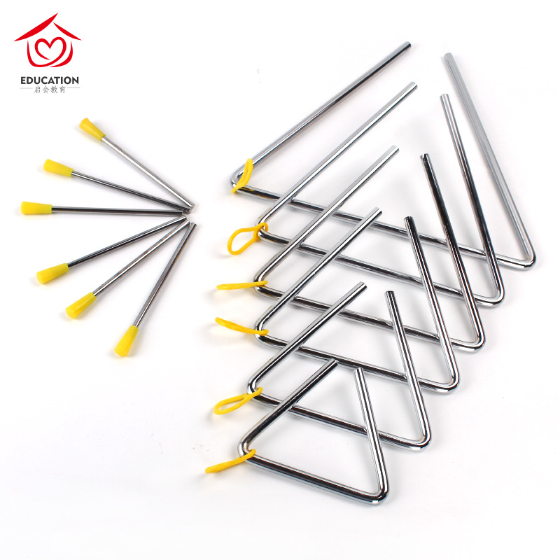 4寸6寸8寸10寸三角铁奥尔夫打击敲击乐器三角铃幼儿园儿童玩具