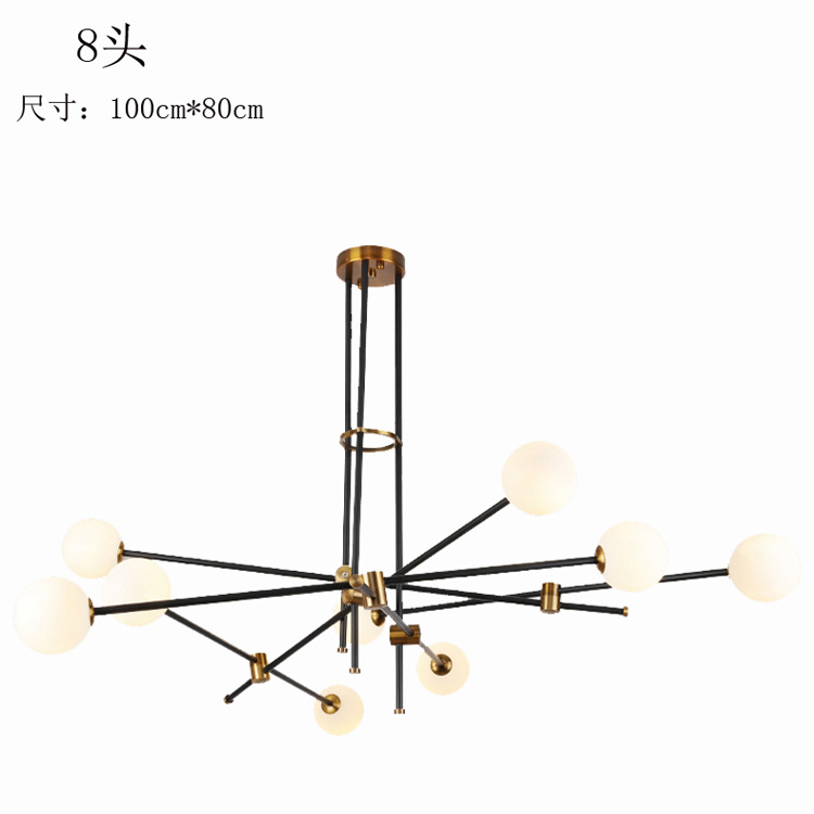 Nordic Magic Bean Chandelier Glass Molecular Creative Art Lighting Post-Modern Simple Dining-Room Lamp Bedroom American Lamps