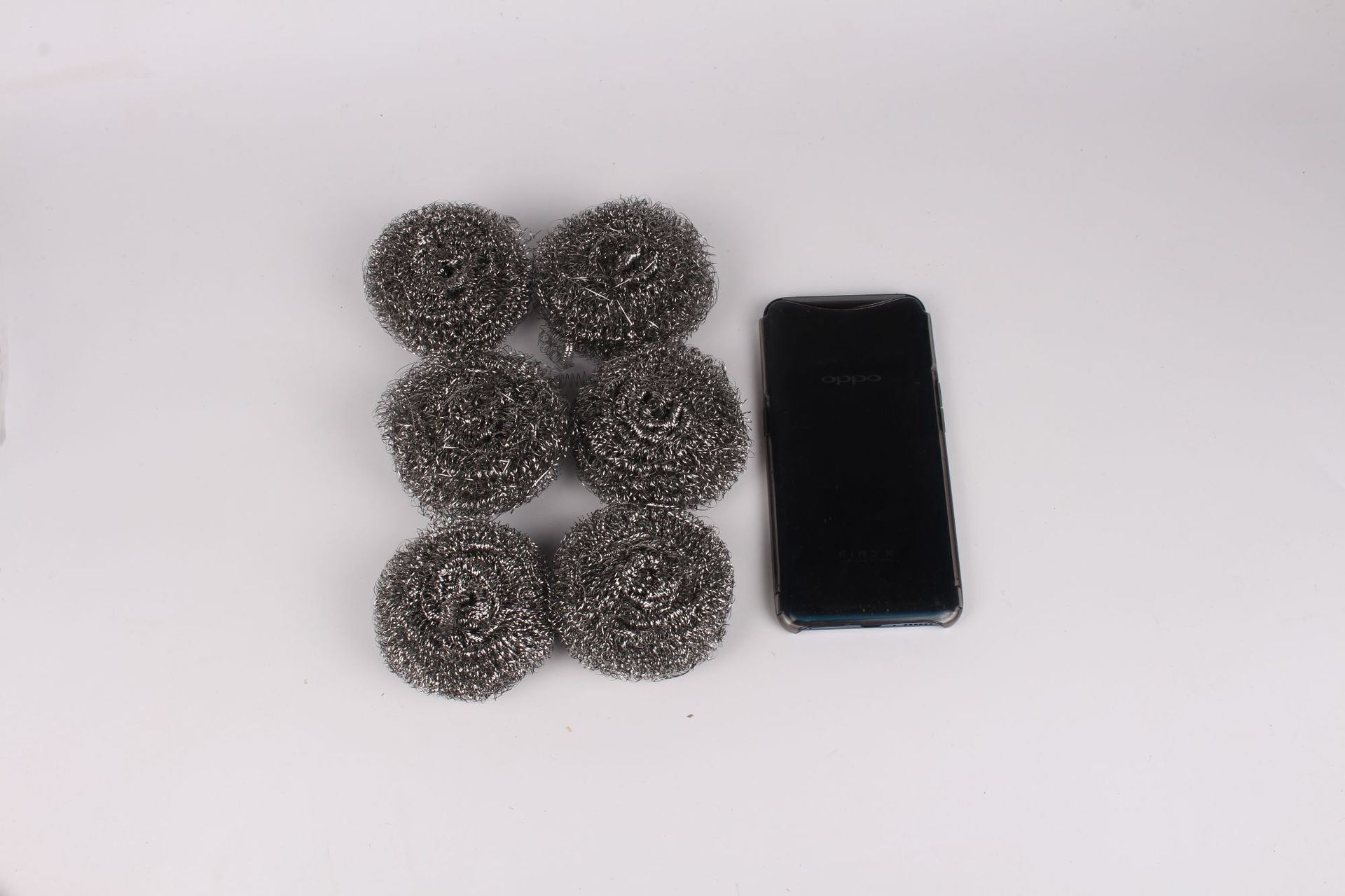 6个装钢丝球 不锈钢清洁球 家居刷锅神器 厨房扁球清洁百货批发