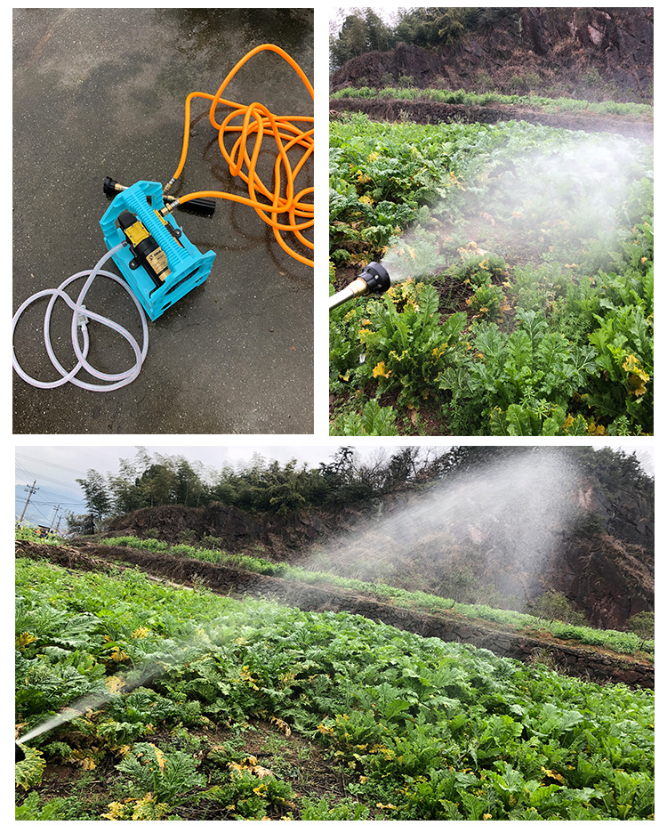 浇菜水泵充电自吸泵12v打药泵喷雾器浇花神器抽水机便携式打药泵