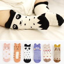 6色小动物短袜 19韩版新款立体卡通儿童袜婴幼儿小童宝宝防滑袜