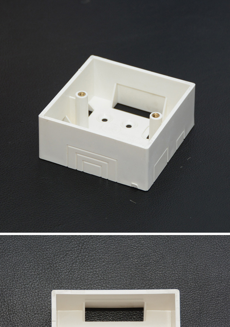 era公元插座开关插座明装底盒明盒86型插线盒底盒白色阻燃布线盒