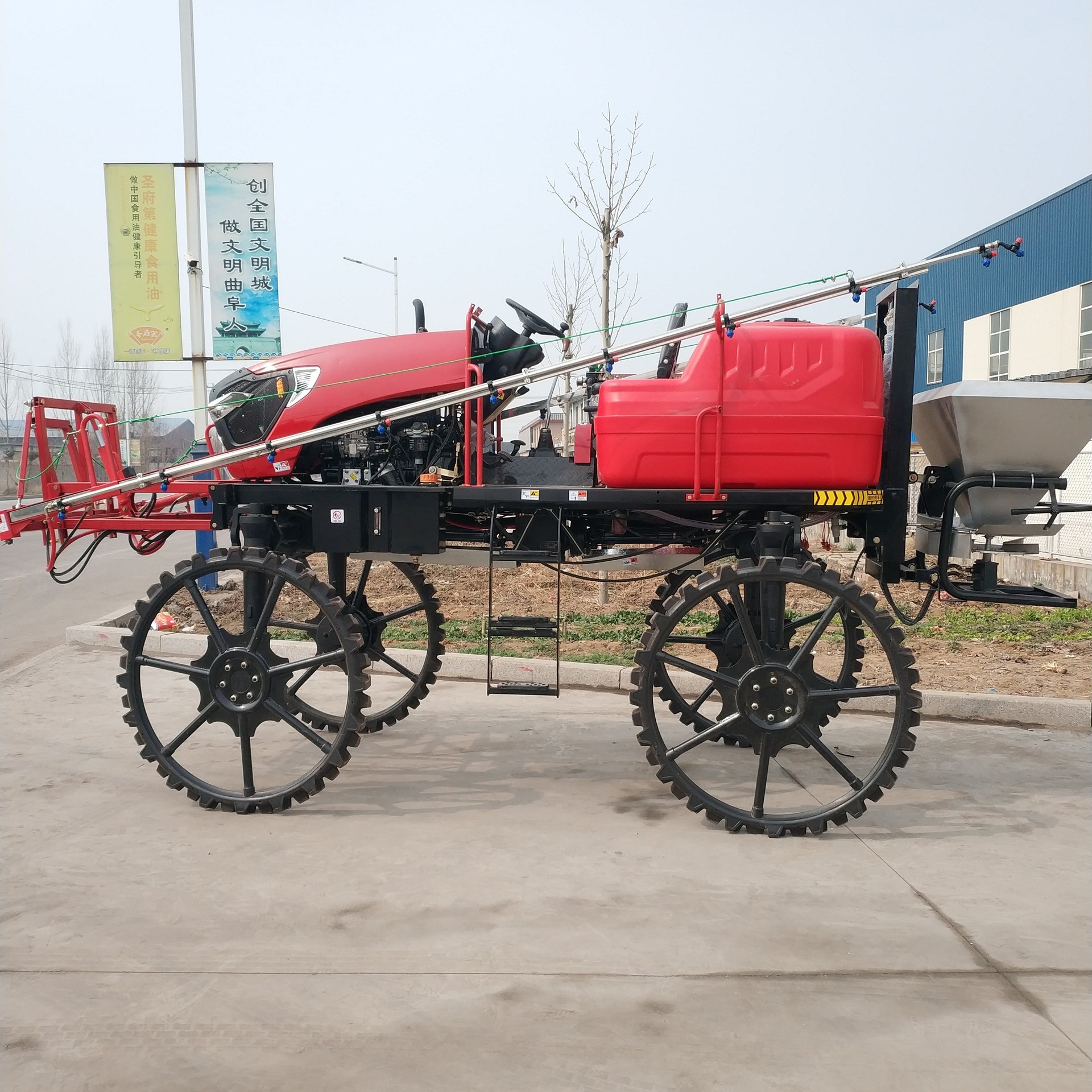 农补打药机小麦宽幅打药机 大轮自走全自动悬挂式打药机厂家定制