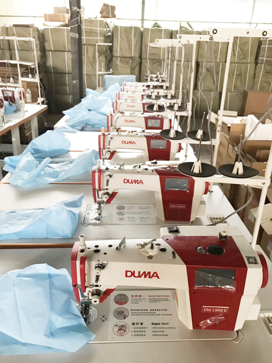 duma杜马1968 花样缝电脑平缝机 双刀剪线生产防护服抗击新冠肺炎