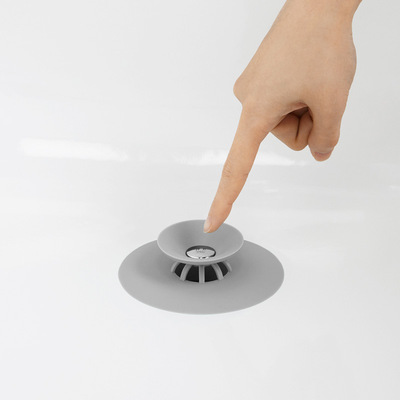 洗菜盆排水口盖子按压式浴缸塞防堵防臭地漏盖水池槽面盆下水口盖