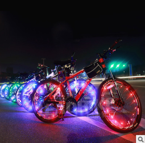 特价清仓自行车灯钢丝风火轮印象骑行车轮灯山地车单车led辐条灯