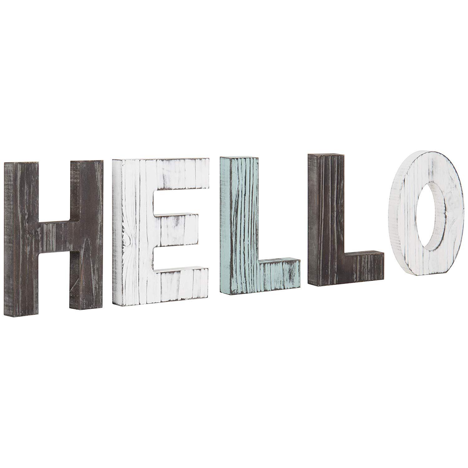 木质乡村复古字母摆件 hello英文婚礼装饰工艺品 简约小清新摆件