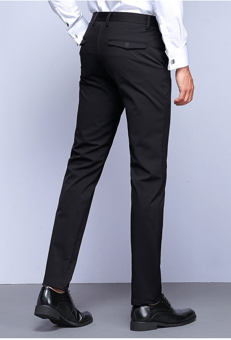 新款男士西裤春秋季韩版修身青年商务裤时尚潮流弹力直筒休闲裤男