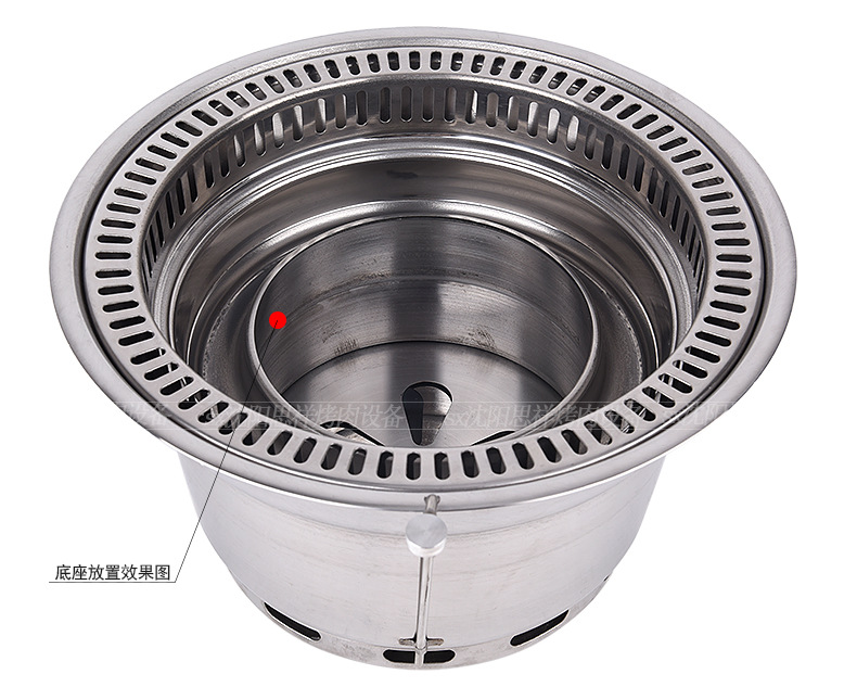 缘隆韩式烧烤设备商用下排烟碳烤炉烧烤炉烤肉炉不锈钢木炭烤肉机