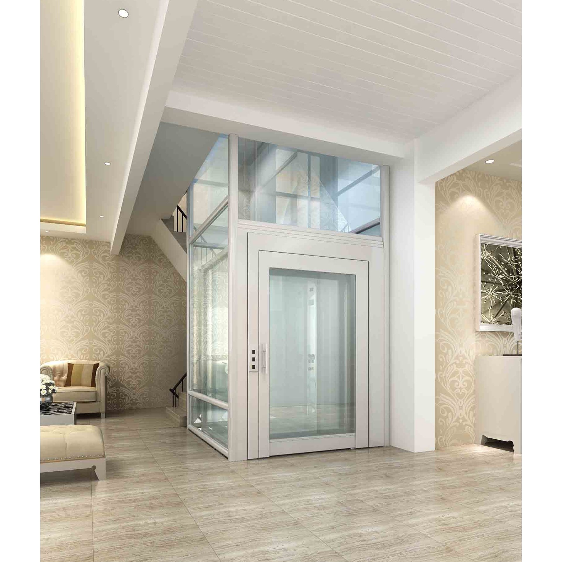 厂家直销西科姆电梯 小型垂直家用别墅电梯 私人住宅玻璃观光电梯