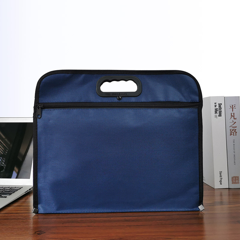b4双层牛津布手提袋 保险保单办公收纳袋 印字logo加厚资料文件袋
