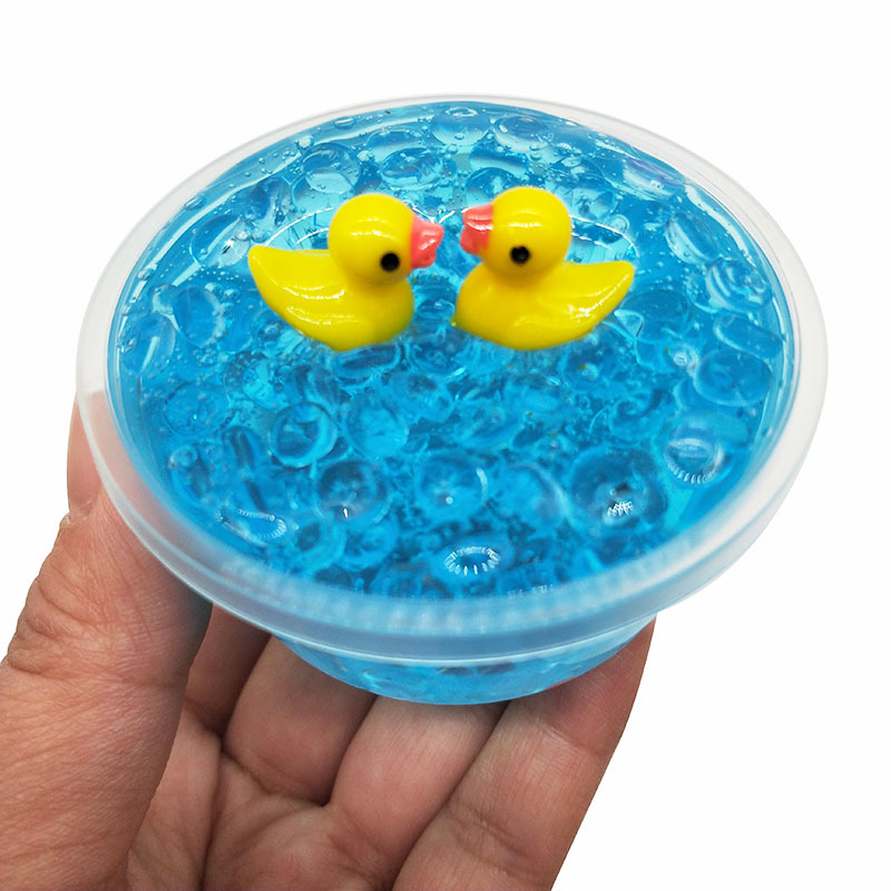 史莱姆slime水晶泥鸭子扁珠泥diy热卖亚马逊新款ins解压益智玩具