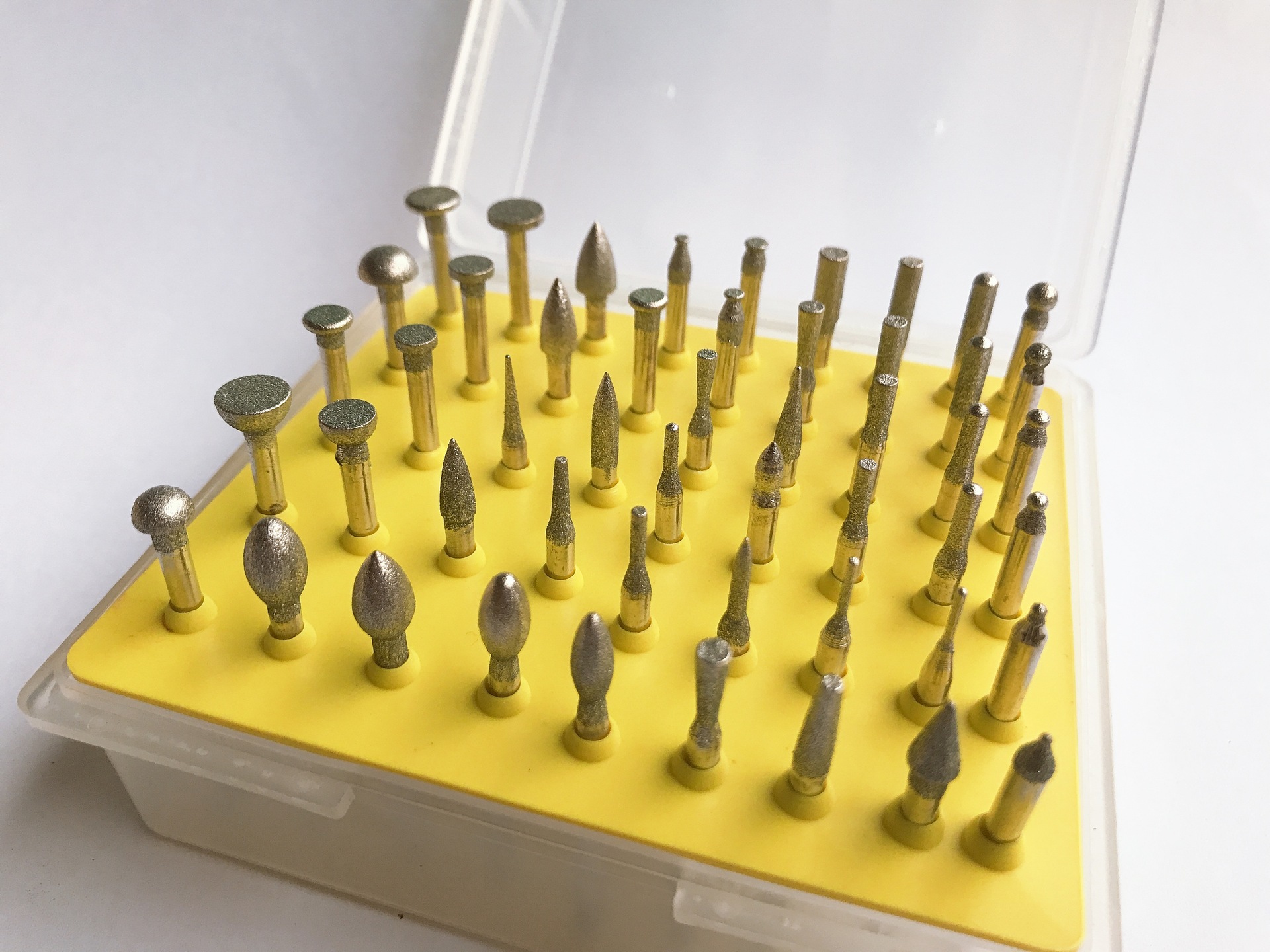 电磨配件50pc小头款金刚石磨头平行磨 雕刻打胚去皮工具套装工厂