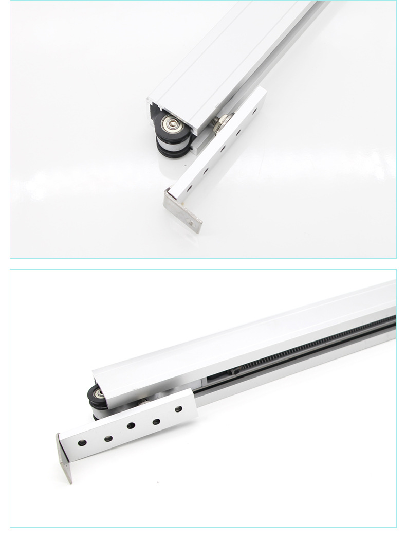 铝合金推拉门轨道 玻璃门厨房移门吊轨双向缓冲吊轮专用吊轨150kg