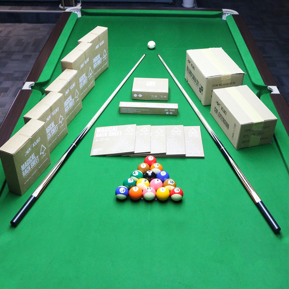 台球批发 八九十球摆球纸台球房摆球纸 台球胶片黑八桌球摆球软片