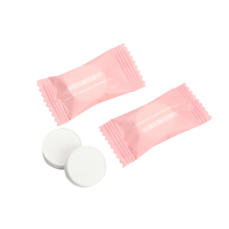 Compressed Towel Disposable Face Cloth Candy Towel Cleansing Small Square Towel Travel Business Trip Disposable Face Cloth