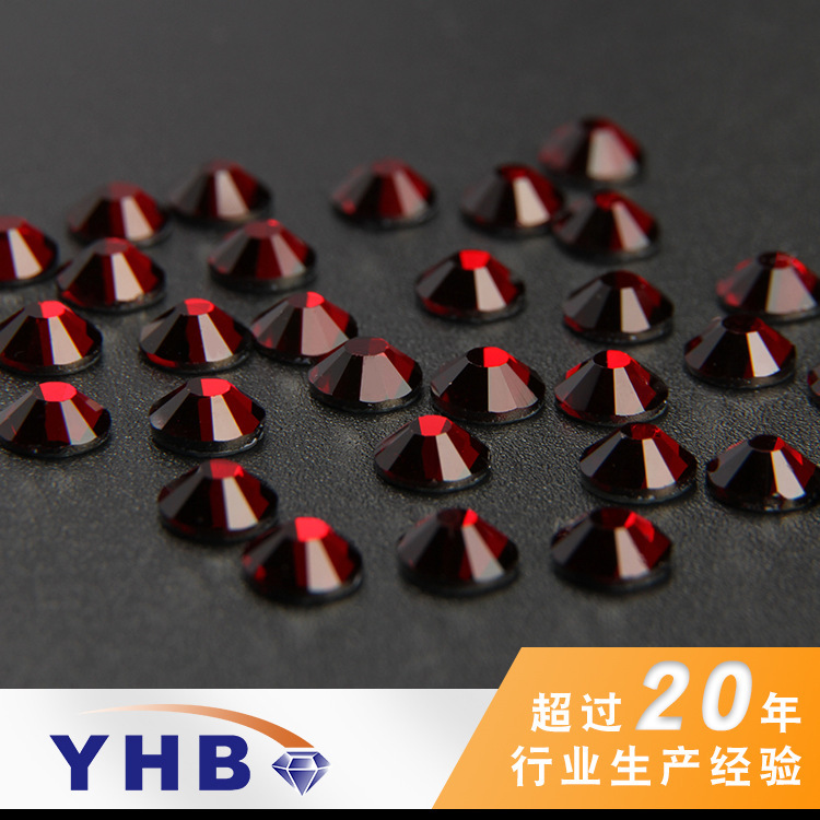 Yhb Boutique Clothing Accessories Middle East Hot Fix Rhinestone round Pomegranate Red Colorful Crystals 4mm Clothing Decoration Dream Color Rhinestone Colorful Crystals