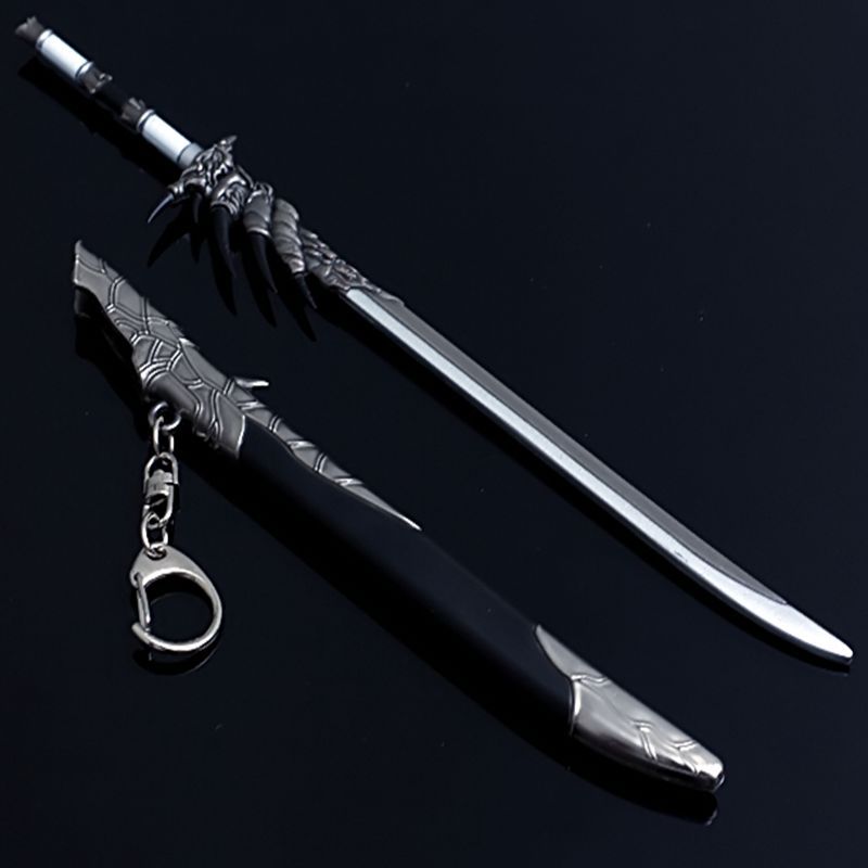 怪物猎人武器里奥雷乌斯雄火龙剑带鞘兵器模型钥匙扣手办22厘米