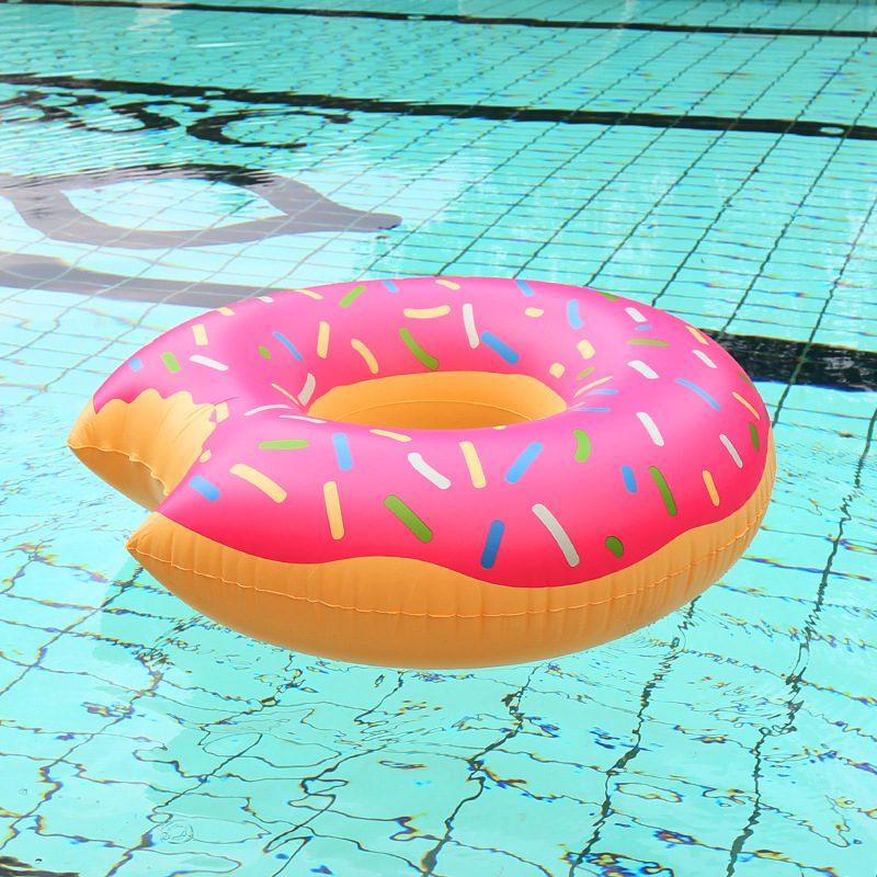 欧美高端甜甜圈成人游泳圈超浮排大号120cm特厚充气救生圈大量批