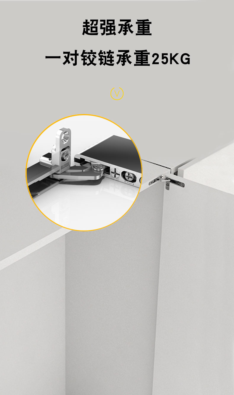 厂家直营天地铰链隐藏合页铝框木门高柜门重型门调节液压缓冲一付